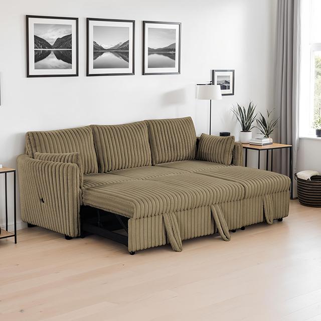 Denholme Sectional w/ Pull Out - U&U Home Budget Furniture (Carteret, NJ)