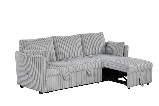 Denholme Sectional w/ Pull Out - U&U Home Budget Furniture (Carteret, NJ)