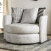 EIMEAR Swivel Chair, Off-white/Black - U&U Home Budget Furniture (Carteret, NJ)