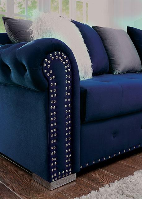 WILMINGTON Sectional, Blue - U&U Home Budget Furniture (Carteret, NJ)