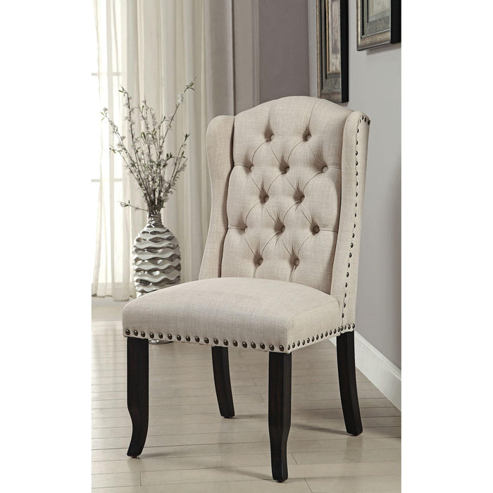 Wingback Chair, Beige (2/CTN) - U&U Home Budget Furniture (Carteret, NJ)