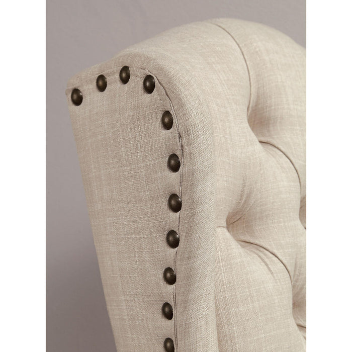 Wingback Chair, Beige (2/CTN) - U&U Home Budget Furniture (Carteret, NJ)