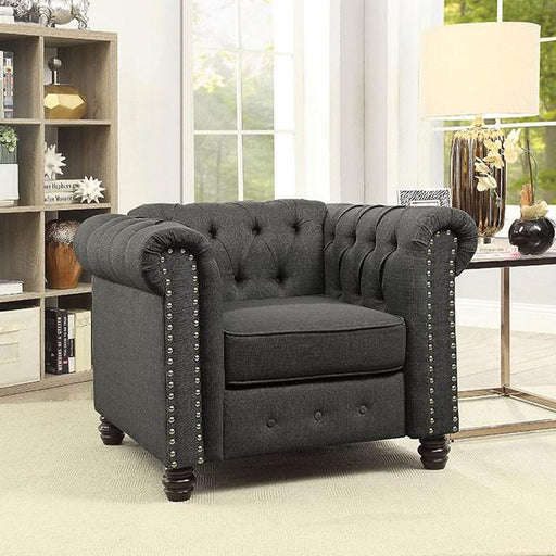 Winifred Gray Chair - U&U Home Budget Furniture (Carteret, NJ)