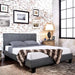 Winn Park Bed Espresso, Velvet, & White - U&U Home Budget Furniture (Carteret, NJ)