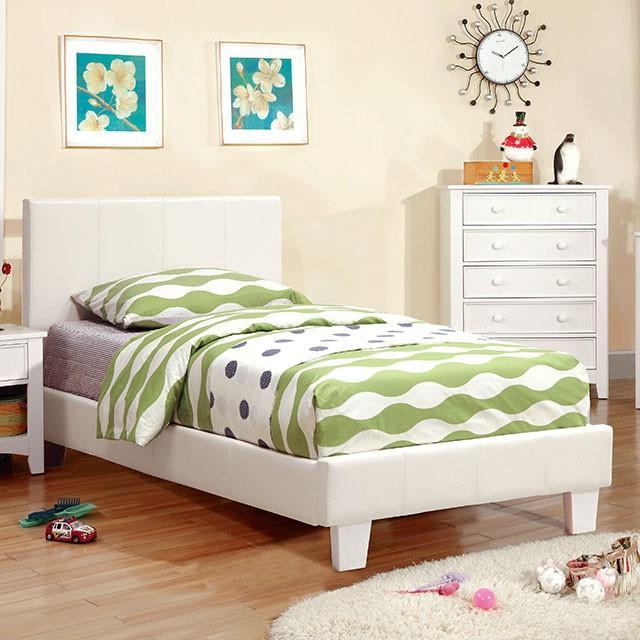 Winn Park Bed Espresso, Velvet, & White - U&U Home Budget Furniture (Carteret, NJ)