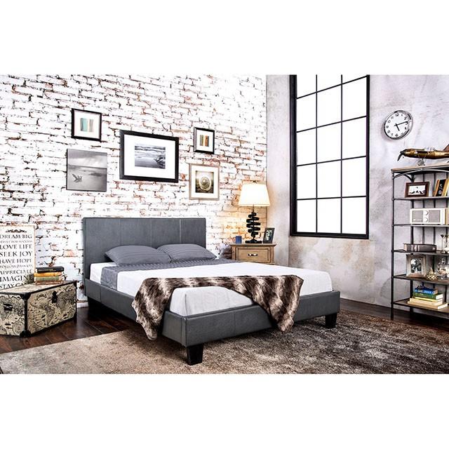 Winn Park Cal.King, E.King, Twin, & Full Bed Chrome, Gray, Brown, & Chrome - U&U Home Budget Furniture (Carteret, NJ)