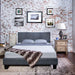 Winn Park Cal.King, E.King, Twin, & Full Bed Chrome, Gray, Brown, & Chrome - U&U Home Budget Furniture (Carteret, NJ)