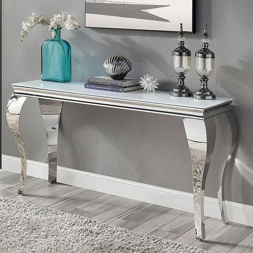 WETZIKON Sofa Table, White - U&U Home Budget Furniture (Carteret, NJ)