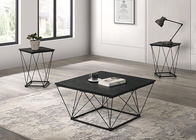 Whetstone 3 Pc. Table Set Black - U&U Home Budget Furniture (Carteret, NJ)