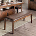Wichita Light Walnut Bench - U&U Home Budget Furniture (Carteret, NJ)