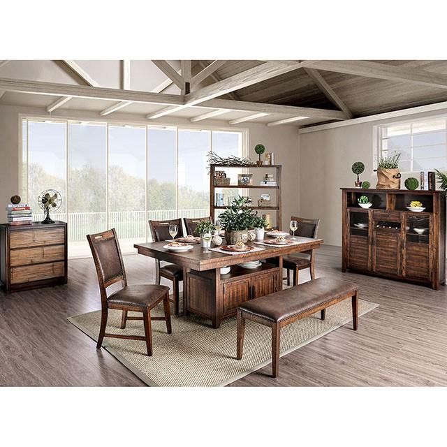 Wichita Light Walnut Dining Table - U&U Home Budget Furniture (Carteret, NJ)