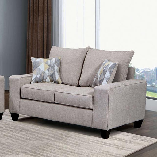 WEST ACTION Loveseat, Beige - U&U Home Budget Furniture (Carteret, NJ)