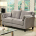 YSABEL Warm Gray Love Seat, Warm Gray (K/D) - U&U Home Budget Furniture (Carteret, NJ)