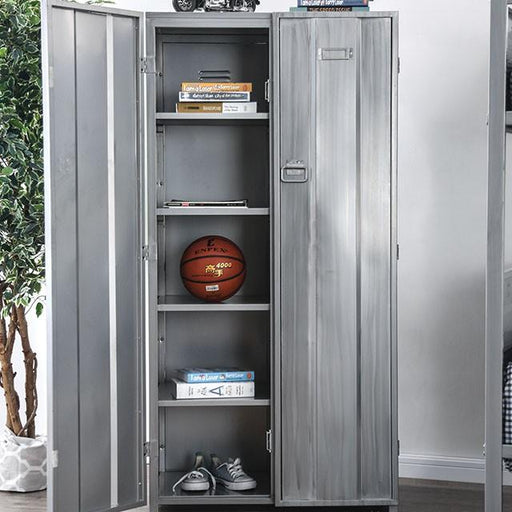 Zaheera Silver Large Locker - U&U Home Budget Furniture (Carteret, NJ)