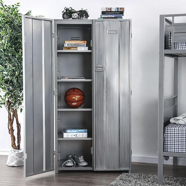 Zaheera Silver Large Locker - U&U Home Budget Furniture (Carteret, NJ)