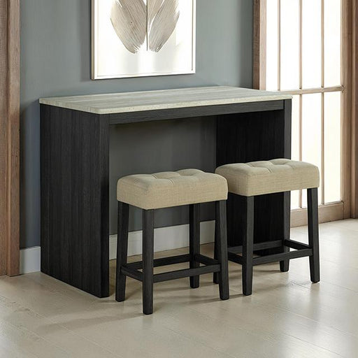 Zanaide 3 Pc. Dining Table Set - U&U Home Budget Furniture (Carteret, NJ)