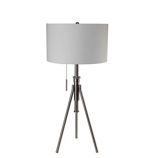 Zaya Brushed Steel Table Lamp - U&U Home Budget Furniture (Carteret, NJ)