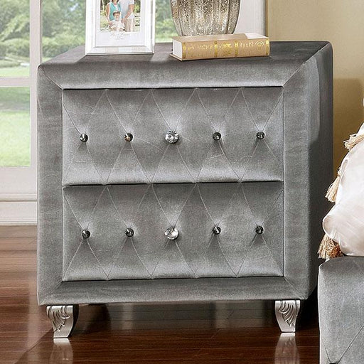 Alzir Night Stand Gray - U&U Home Budget Furniture (Carteret, NJ)