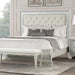 Stella Mia E.King & Queen Bed White & White - U&U Home Budget Furniture (Carteret, NJ)