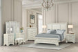 Stella Mia E.King & Queen Bed White & White - U&U Home Budget Furniture (Carteret, NJ)