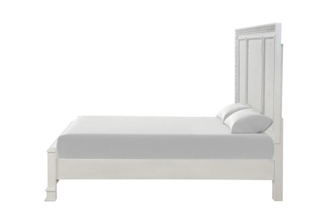 Stella Mia E.King & Queen Bed White & White - U&U Home Budget Furniture (Carteret, NJ)