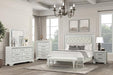 Stella Mia E.King & Queen Bed White & White - U&U Home Budget Furniture (Carteret, NJ)