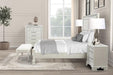 Stella Mia E.King & Queen Bed White & White - U&U Home Budget Furniture (Carteret, NJ)