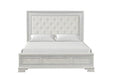 Stella Mia E.King & Queen Bed White & White - U&U Home Budget Furniture (Carteret, NJ)