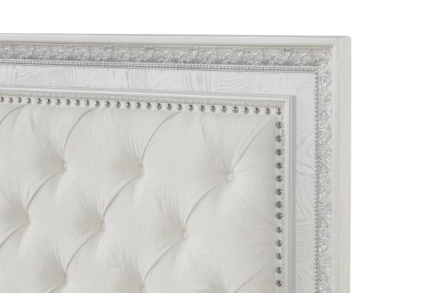 Stella Mia E.King & Queen Bed White & White - U&U Home Budget Furniture (Carteret, NJ)
