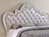 Ventresca 4 & 5 Piece Queen Bedroom Set White & Chrome - U&U Home Budget Furniture (Carteret, NJ)