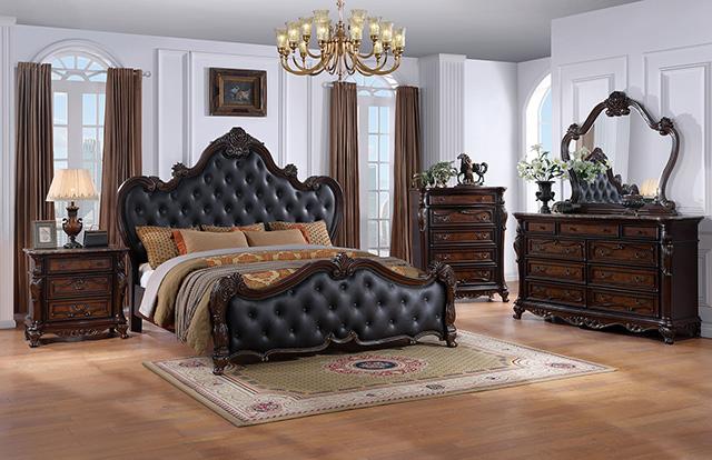 Ventresca 4 & 5 Piece Queen Bedroom Set White & Chrome - U&U Home Budget Furniture (Carteret, NJ)