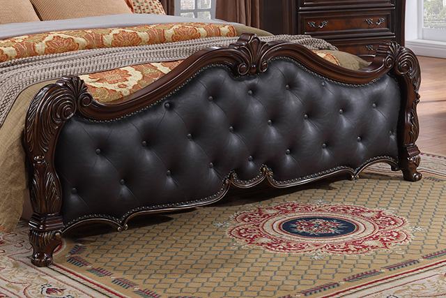 Ventresca E.King & Queen Bed White & Chrome - U&U Home Budget Furniture (Carteret, NJ)