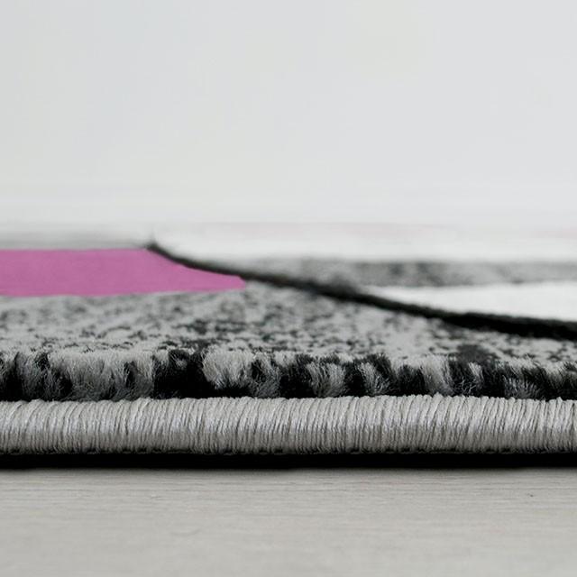 Niksar Gray/Purple 5' X 7' Area Rug - U&U Home Budget Furniture (Carteret, NJ)