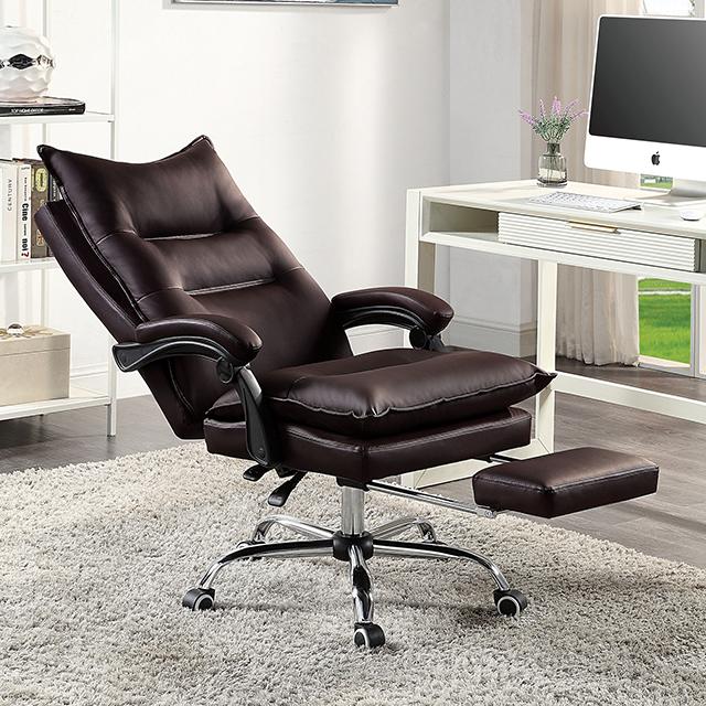 PERCE Office Chair, Brown - U&U Home Budget Furniture (Carteret, NJ)