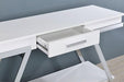 TITUS Sofa Table, White/Chrome - U&U Home Budget Furniture (Carteret, NJ)