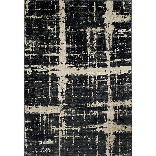 Kozlu Gray/Beige 5' X 7' Area Rug - U&U Home Budget Furniture (Carteret, NJ)
