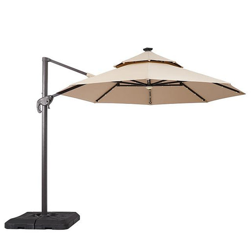 Nuti 10 Ft Round Umbrella w/ LED Light + 37" Large Base - U&U Home Budget Furniture (Carteret, NJ)