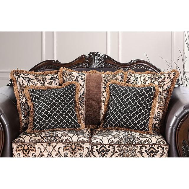 JAMAEL Brown/Espresso Sofa - U&U Home Budget Furniture (Carteret, NJ)