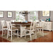 SABRINA Off White/Cherry Ctr.Ht. Chair, Cherry & White (2/CTN) - U&U Home Budget Furniture (Carteret, NJ)