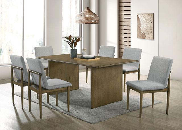 ST GALLEN Side Chair (2/CTN), Natural Tone/Light Gray - U&U Home Budget Furniture (Carteret, NJ)