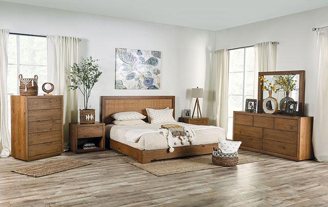 LEIRVIK Mirror, Light Walnut - U&U Home Budget Furniture (Carteret, NJ)