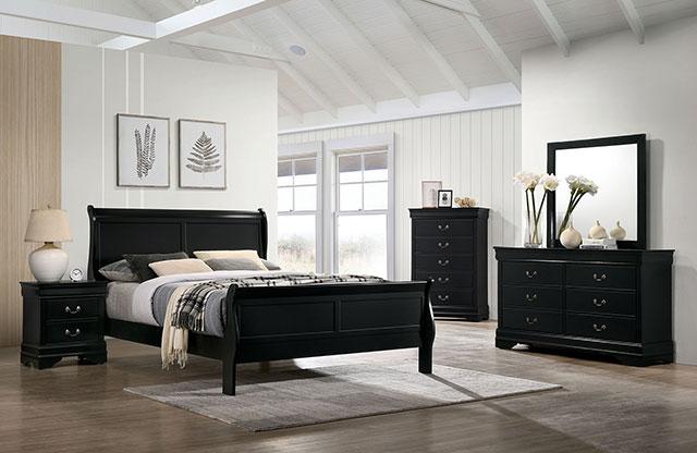Louis Philippe Nightstand - U&U Home Budget Furniture (Carteret, NJ)