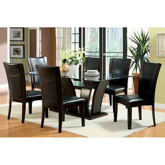 Manhattan I Dark Cherry/Brown Side Chair, Espresso (2/CTN) - U&U Home Budget Furniture (Carteret, NJ)