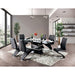 Midvale Black/Chrome Dining Table - U&U Home Budget Furniture (Carteret, NJ)