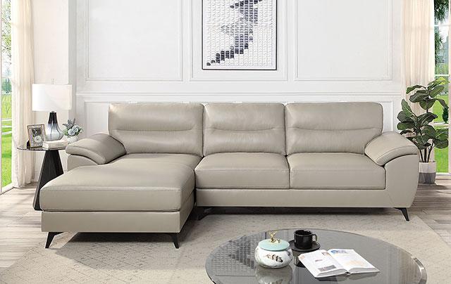 MOHLIN Sectional, Taupe - U&U Home Budget Furniture (Carteret, NJ)