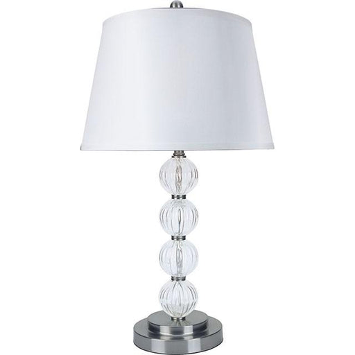 Oona Silver/Clear 30"H Table Lamp (2/CTN) - U&U Home Budget Furniture (Carteret, NJ)