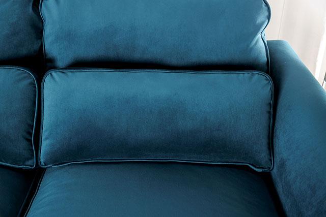 PEREGRINE Sectional, Teal - U&U Home Budget Furniture (Carteret, NJ)