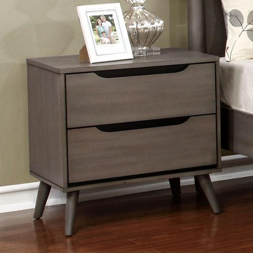 Lennart Gray Night Stand - U&U Home Budget Furniture (Carteret, NJ)