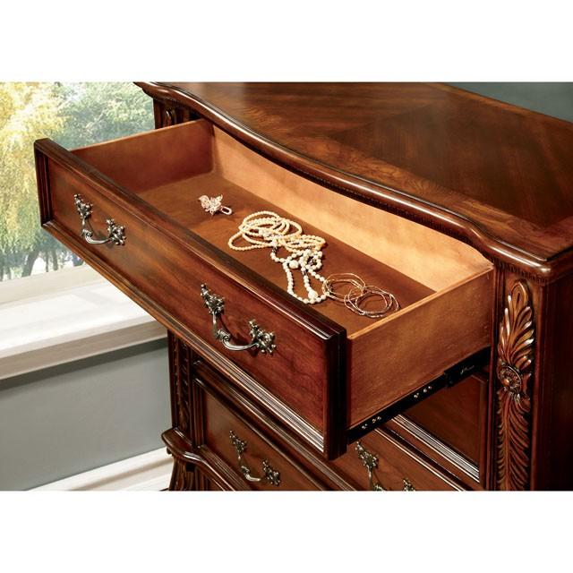 ARTHUR Brown Cherry Chest - U&U Home Budget Furniture (Carteret, NJ)