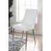 Izzy Silver/White Side Chair, White (2/CTN) - U&U Home Budget Furniture (Carteret, NJ)